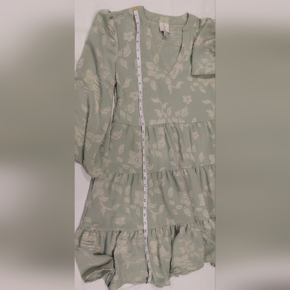 Joie Olive Textured Long Sleeve Dress - Picture 7 of 8